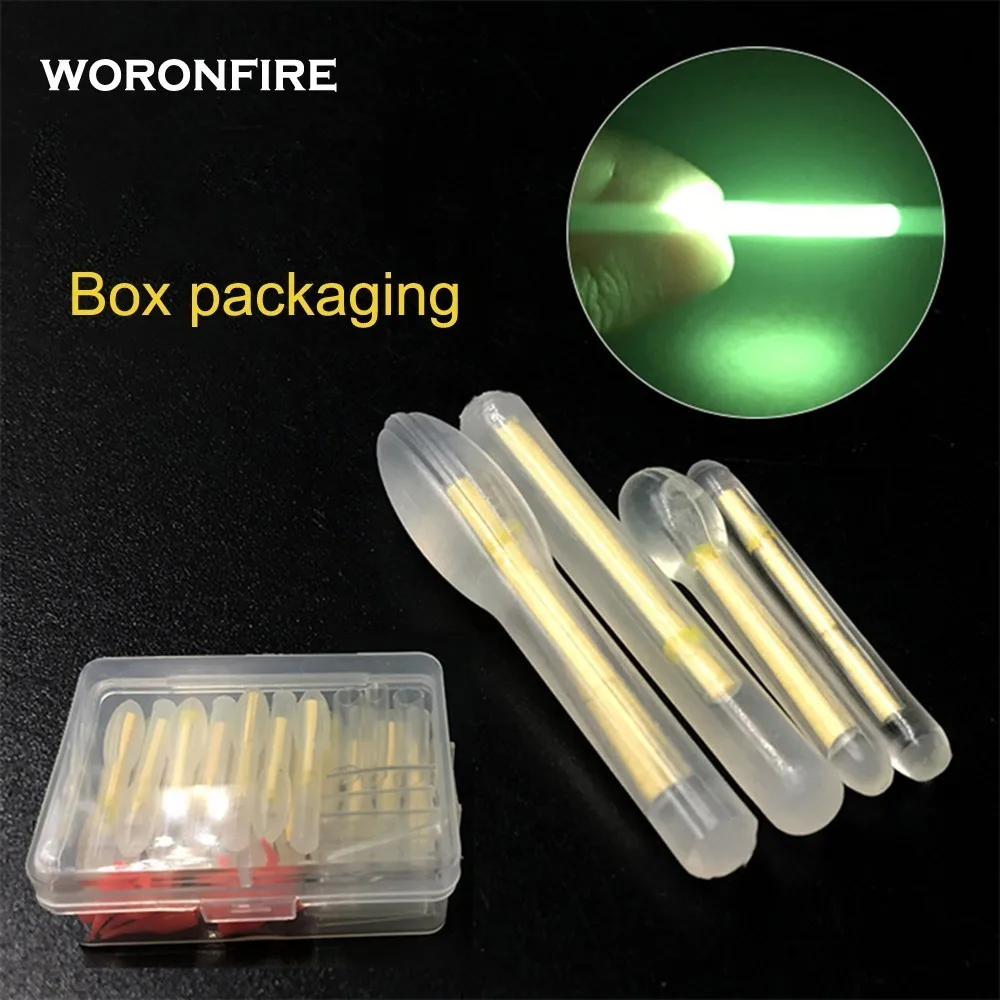 20/50pcs 4.5*37mm Fishing Float Fluorescent Lightstick Light Night Float Rod Lights Dark Glow Stick Fireflies For Fishing