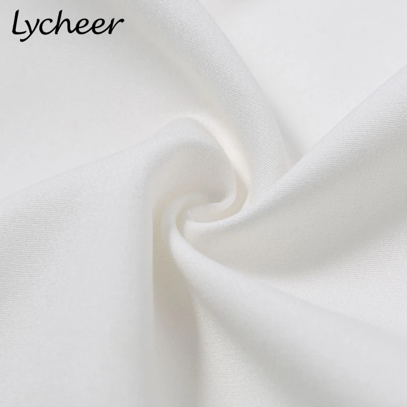 Lycheer, плюс размер, женский белый блейзер, Офисная Женская одежда, пальто, куртка, пояс, модная верхняя одежда, повседневные шикарные топы, однотонный блейзер