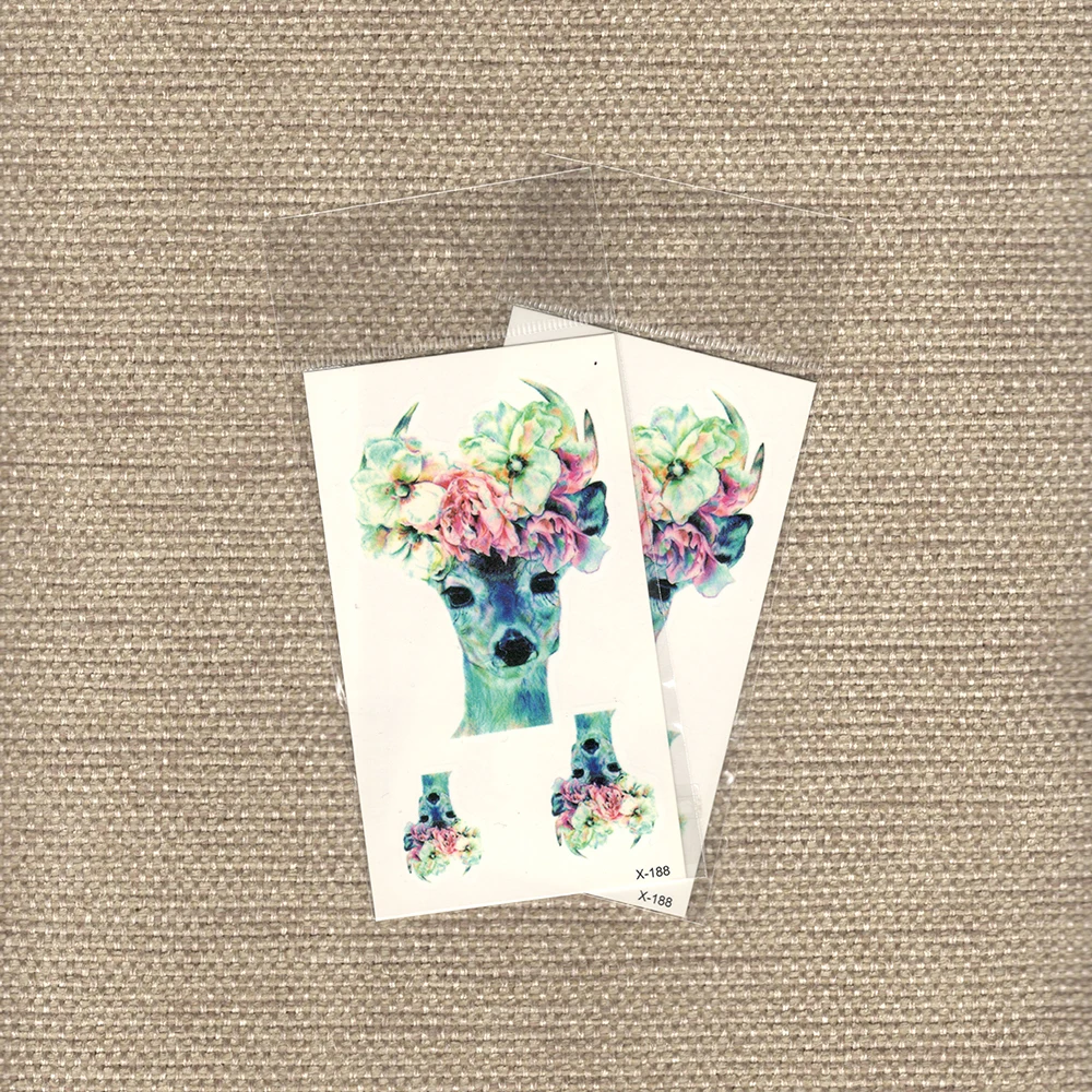 Фальшивая временная Переводные водяные татуировки Красочный цветок стикер