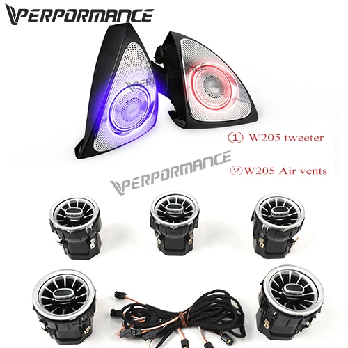 3D speakers air vent W205 динамик s вращающийся твитер C300 C350 C400 GLC X253 C253 динамик аудио- года 3 цвета или 64 цвета - Цвет: 3D speakers air vent