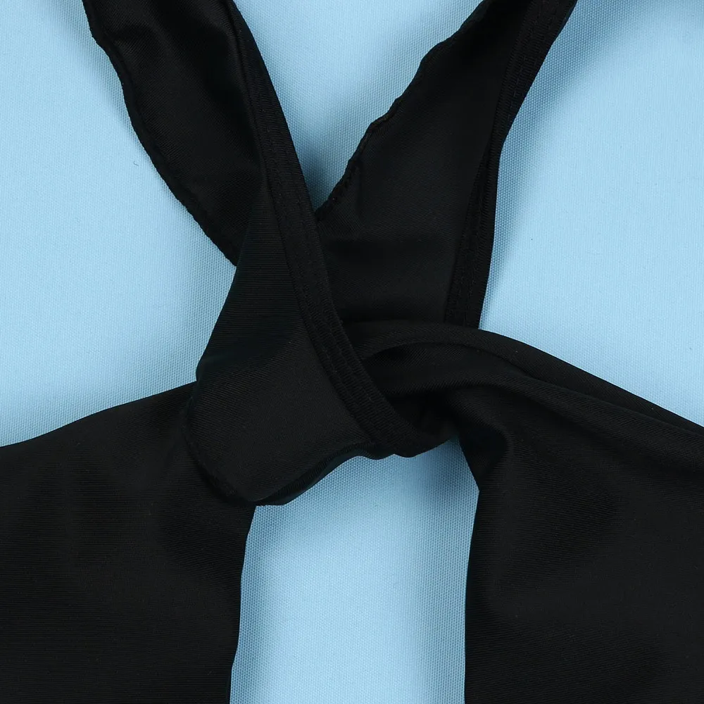 Женский слитный купальник Mayo Maillot De Bain Femme Одноцветный с рюшами на бретельках
