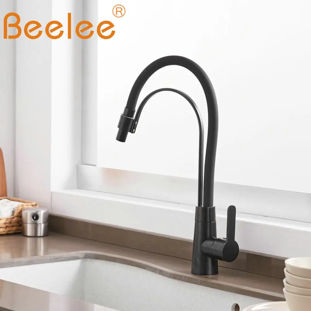 Beelee смесители для кухни 360 Поворотный смеситель раковины кран с выдвижным