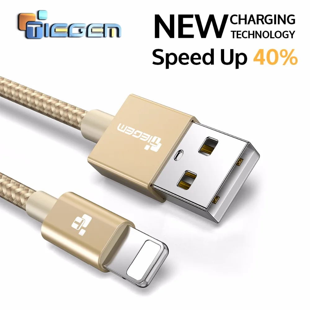 TIEGEM USB зарядное устройство кабель для iPhone 7 быстрого зарядного устройства адаптер