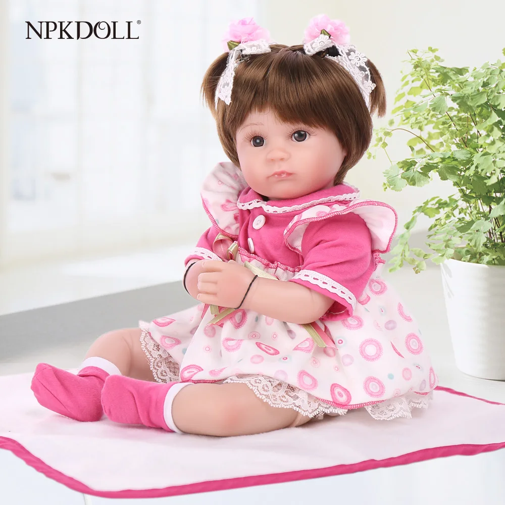 NPKDOLL куклы Reborn 16 дюймов мягкая кукла из силикона детские мини-игрушки для девочек Дети живой ребенок продвижение игрушки для детского сада