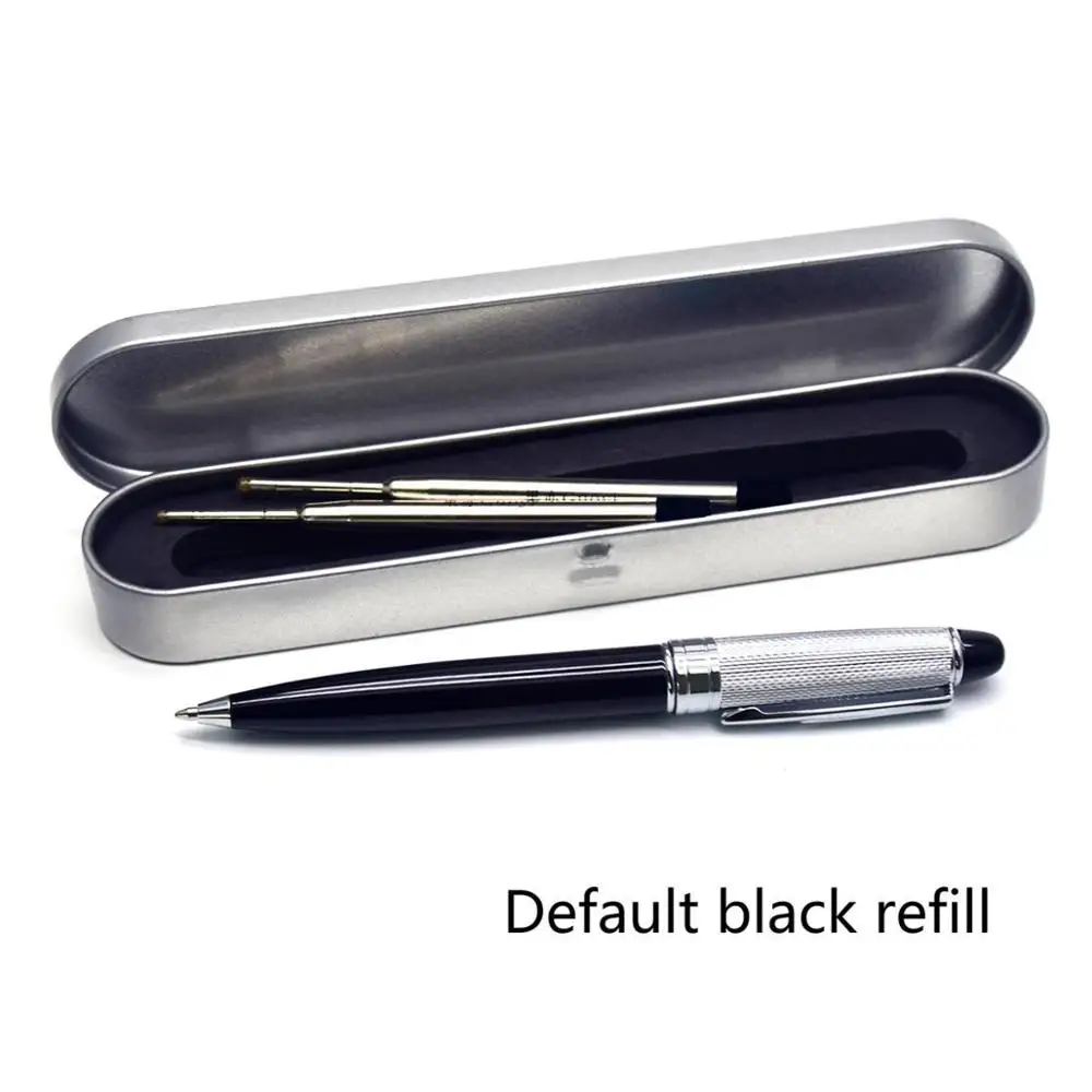 Pen box-Black ink Шариковая ручка CCCAGYA C001 из тяжелого металла с резным дизайном. Обучающая ручка школы офиса и отеля бизнес-принадлежности для письма подарочная ручка - Цвет: Pen box-Black ink