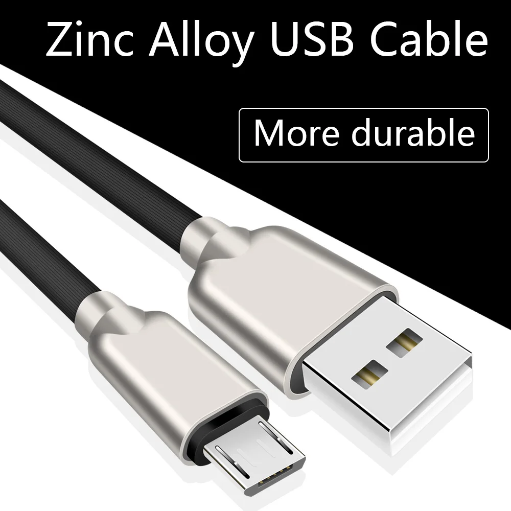 Camdems цинковый сплав ТПЭ Круглый 2А 1 м 3 фута Тип C Micro Usb кабель для синхронизации