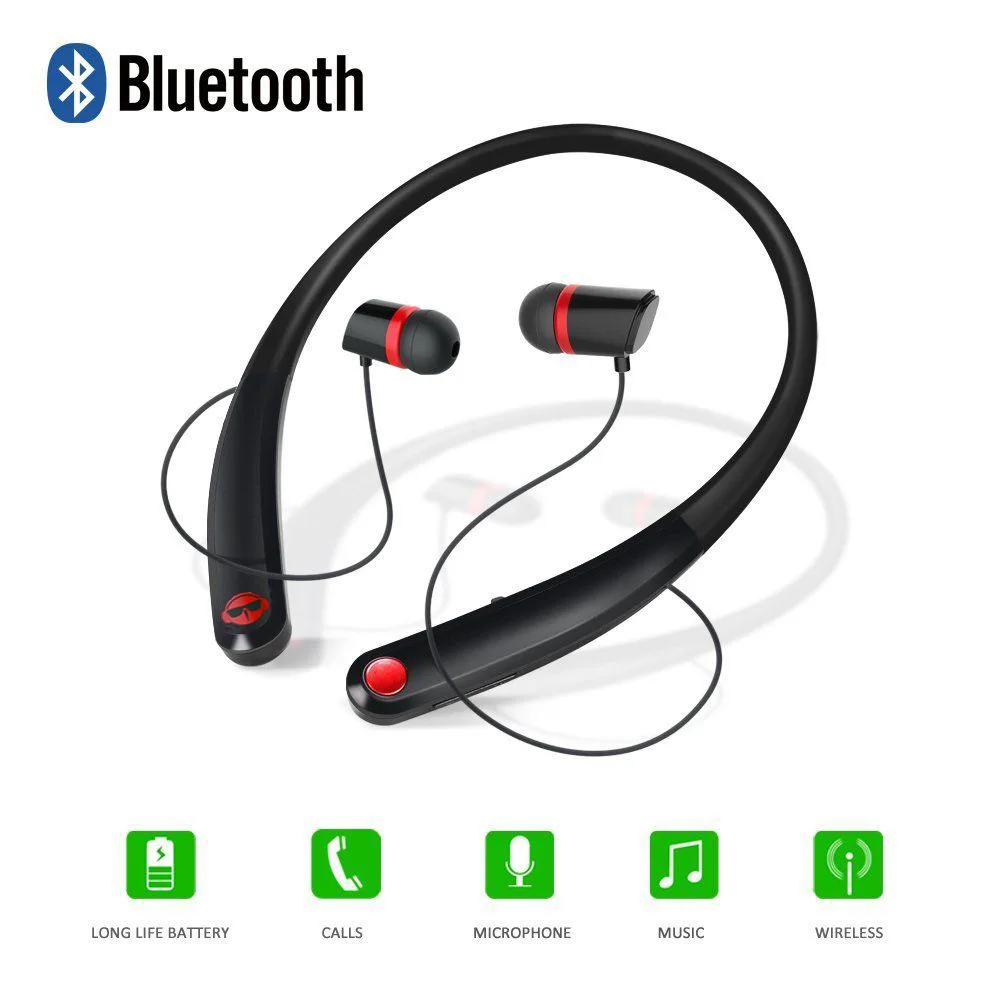 Magift Bluetooth v4.2 Беспроводной наушники стерео музыка Спорт шейным вкладыши гарнитура