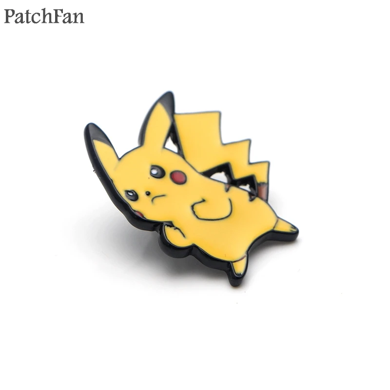 Patchfan Pocket monster с изображением персонажей из мультфильмов «Пикачу»; цинка для галстука броши для рюкзака, одежды для Кепка для мужчин и женщин, Декоративные значки медали A1594