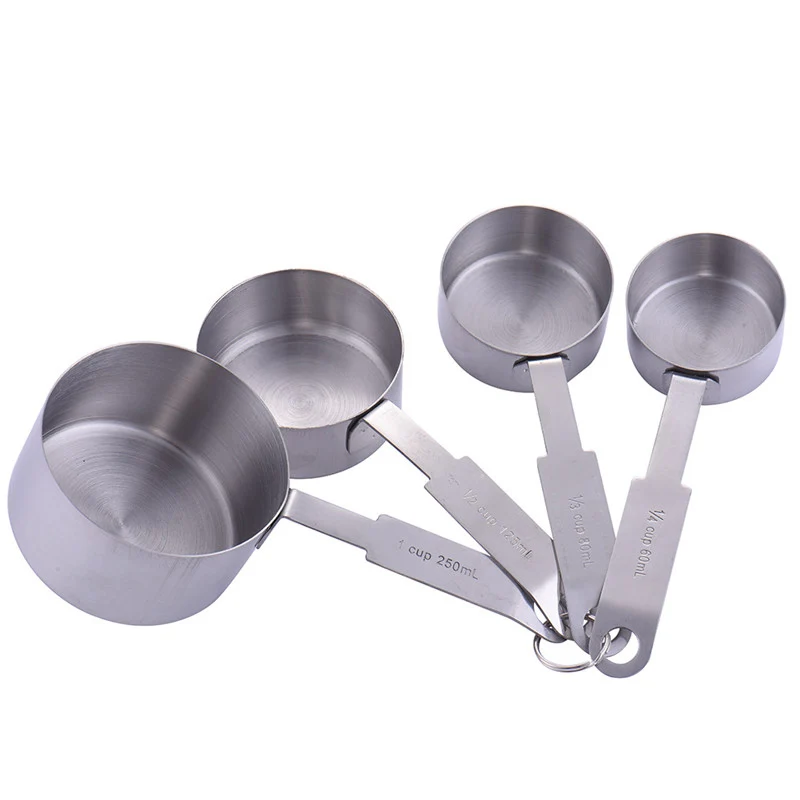 4pcs 4 size Measuring Cups Spoon Kitchen Tools Set For Baking Coffee Tea |