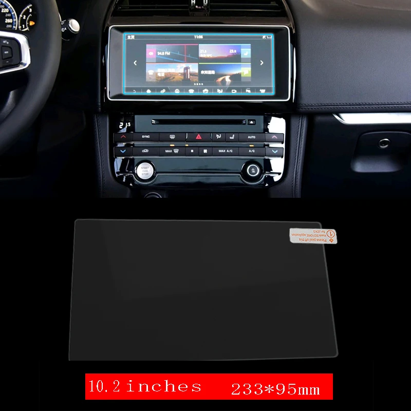 10.2 inches Для Jaguar F-PACE- Автомобильный gps навигационный экран стальная защитная пленка 1 шт. аксессуары для стайлинга автомобилей - Название цвета: 10.2 inches