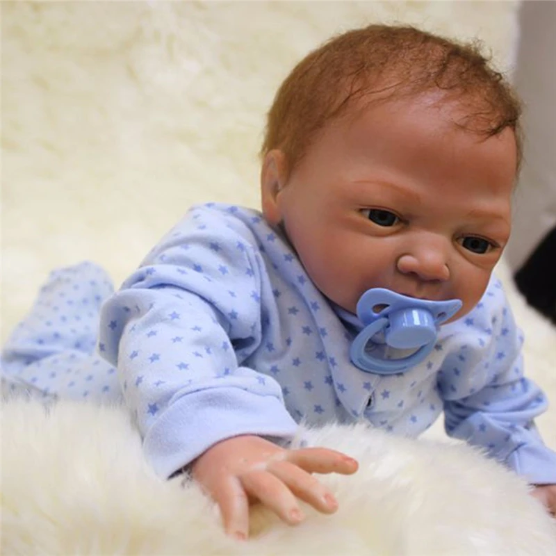 Soft Silicone Reborn Baby Boy Dolls 46cm Fake Babies For Children Gift Sleeping Doll Toys bebes bonecas | Игрушки и хобби