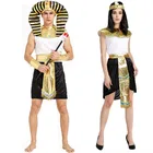 Костюмы египетского фараона Клеопатры для карнавала, вечевечерние, Хэллоуина, женщин, мужчин, сценические костюмы для пар