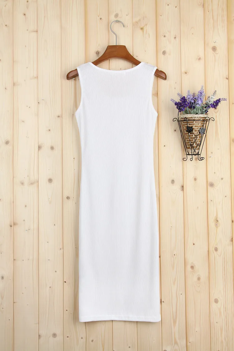 2014 лето без рукавов сексуальная платье для женщин хлопок вязать Vestido Bodycon винтаж