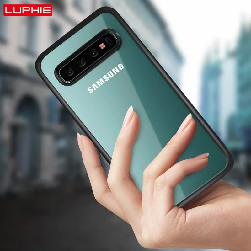Прозрачный чехол LUPHIE для samsung Galaxy S10 Plus S10e противоударный Note 10 + силиконовые чехлы|