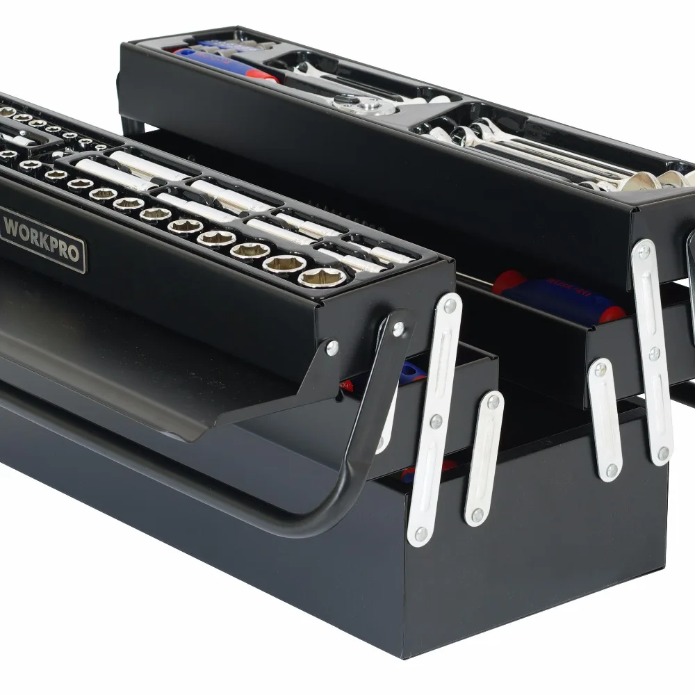 WORKPRO 183 PC металлическая коробка для снастей домашняя ручная Отвертка Набор