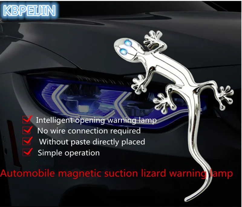 Светодиодная сигнальная лампа The Solar/magnetic force Gecko King 3D наклейки для lifan x60 620 520x50 solano