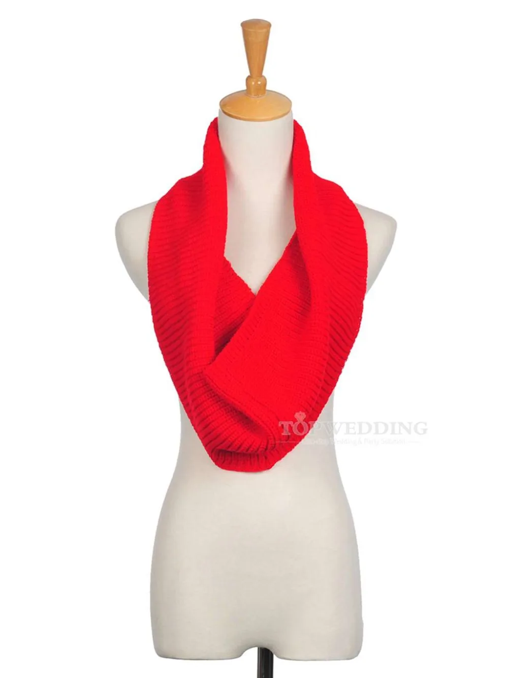 Новое поступление женщины зима теплая бесконечность 2 круг кабель вязать клобук