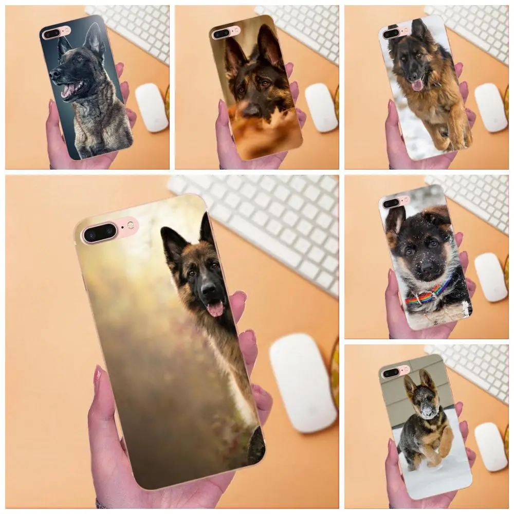 Немецкая овчарка резиновая для Galaxy A3 A5 A7 On5 On7 2015 2016 2017 Grand Alpha G850 Core2 Prime S2 I9082 TPU