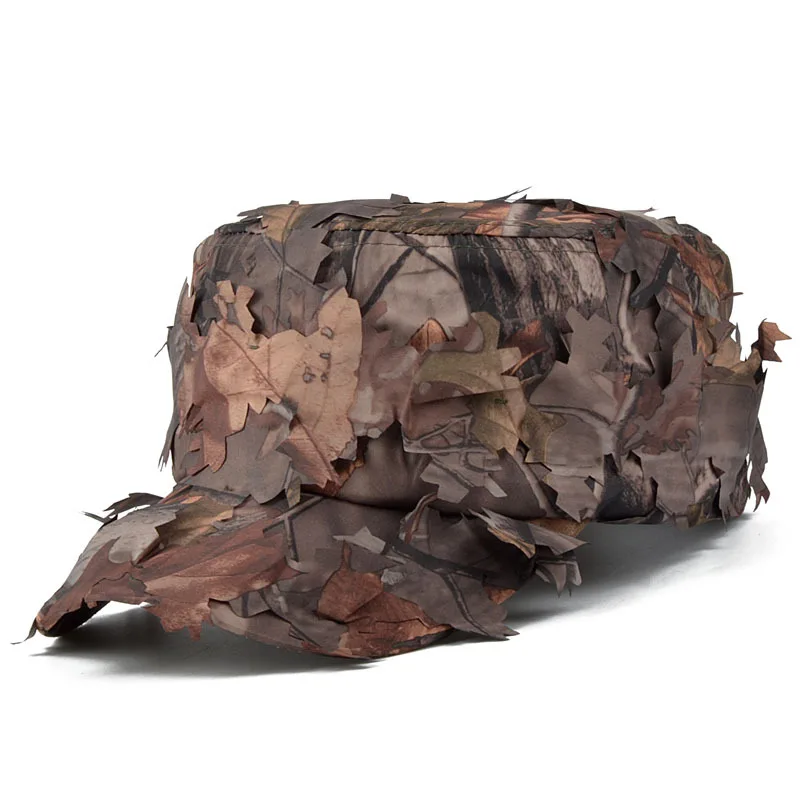 Кепка мужская камуфляжная тактическая плоская шапка с листьями леса Охотничья