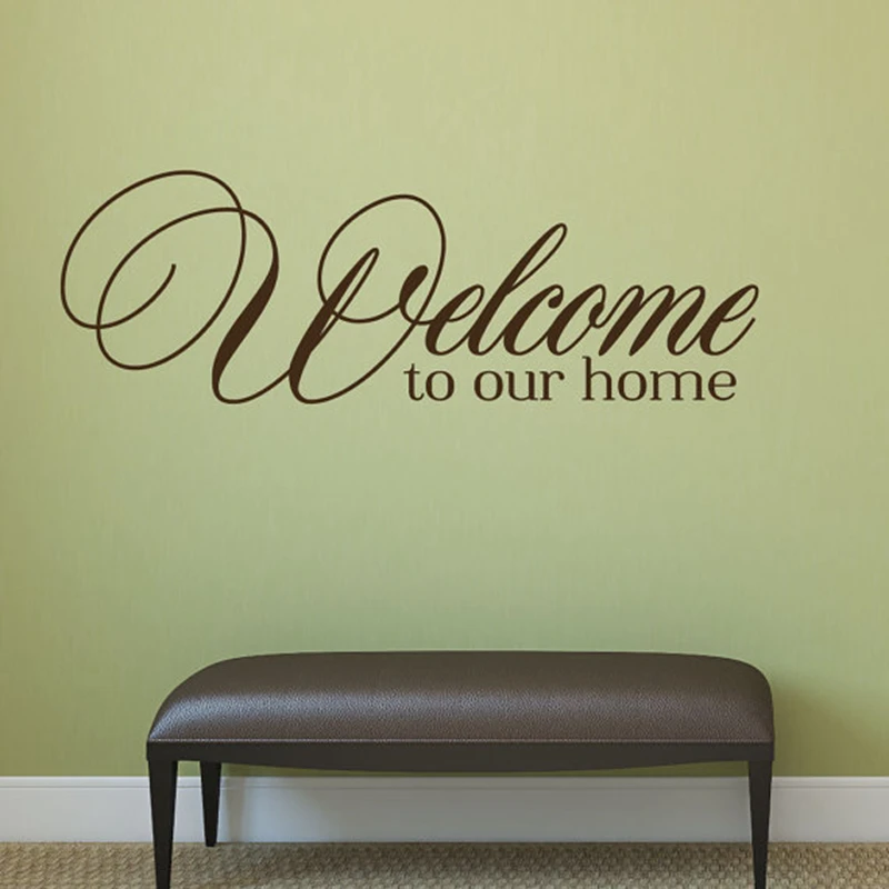 

Welcome To Our Home Quote Wall Decals LANRUN5505 Decorative Removable Vinyl Wall Stickers adesivo de parede