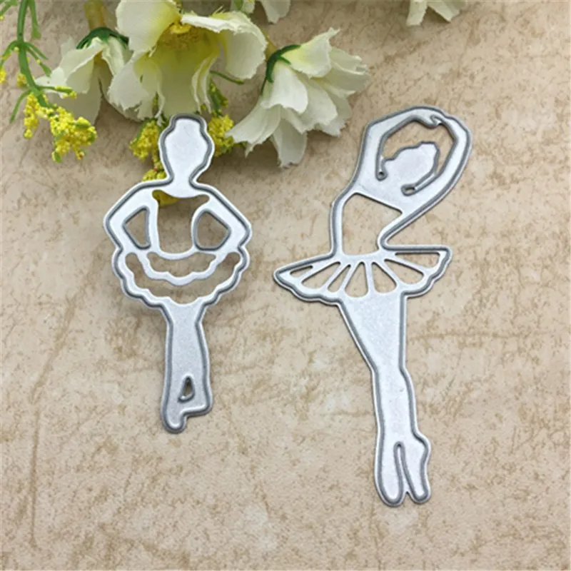 Металлические Вырубные штампы для танцующих девушек 2 шт. фотоальбом карточка