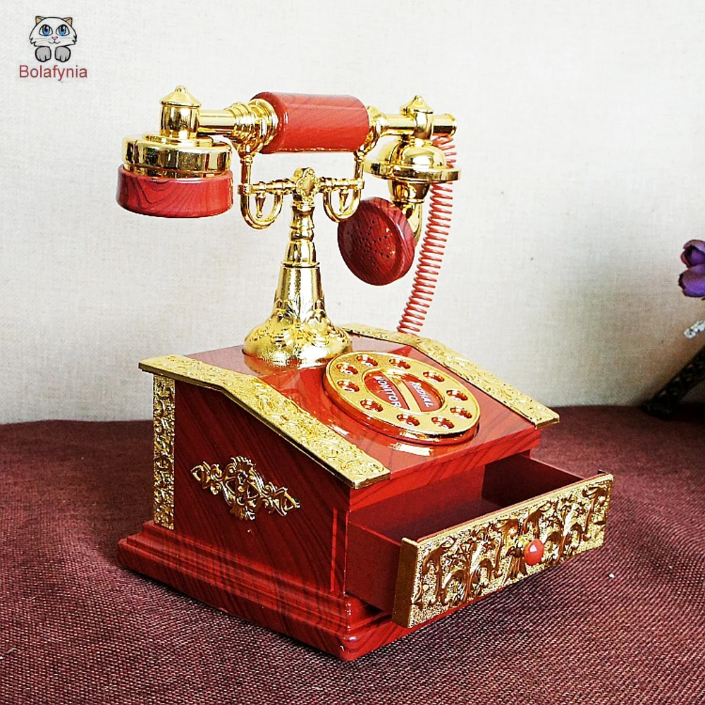 Винтажная резная музыкальная шкатулка BOLAFYNIA модель игрушки для рождества