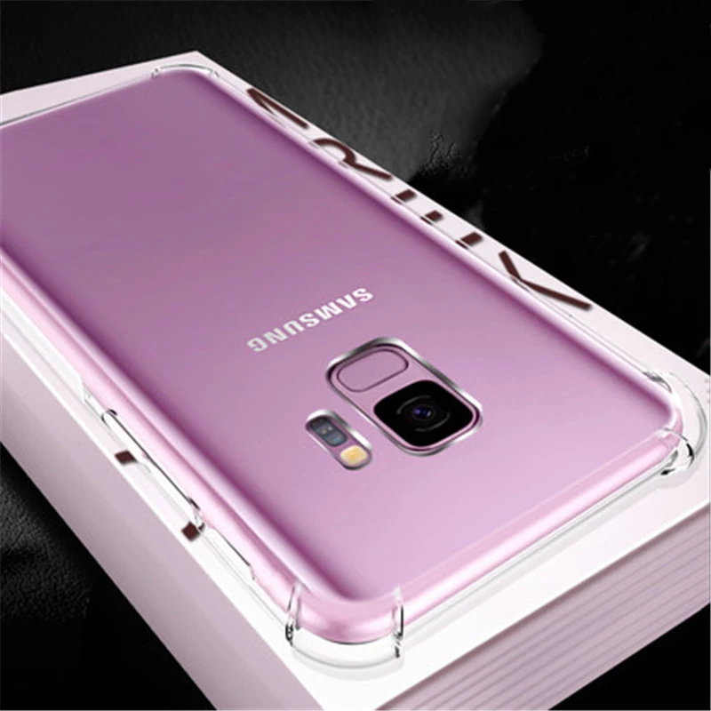 Clear Silicone Anti-Knock phone Cases for Samsung Galaxy S9 S8 plus S7 S6 edge Note 8 J3 J5 J7 A5 A7 2017 2016 2018 G530 Case |