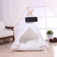 pet tent with cotton cushions kennel beautiful kennel solid wood poles pet tent blackboard not included