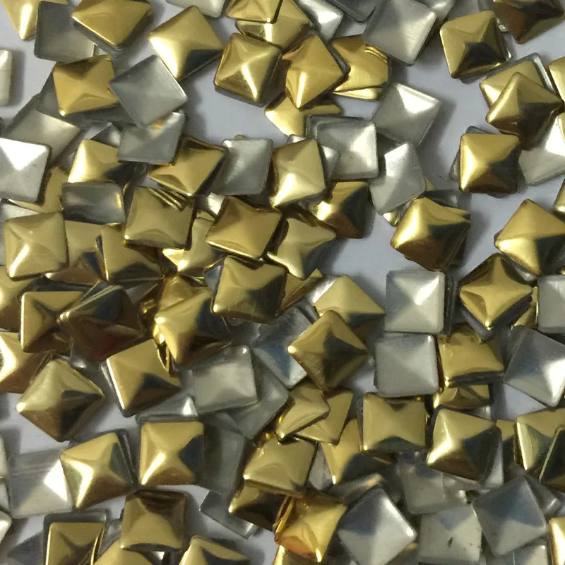 4*4 мм золотой горячий фиксация Nailheads панель прессования Пирамида Rhinestuds