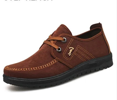 Шоколад STEPREACH/брендовая мужская обувь; zapatos hombre chaussure homme sapato masculino; повседневные парусиновые дышащие однотонные лоферы на шнуровке; резиновая подошва - Цвет: Шоколад