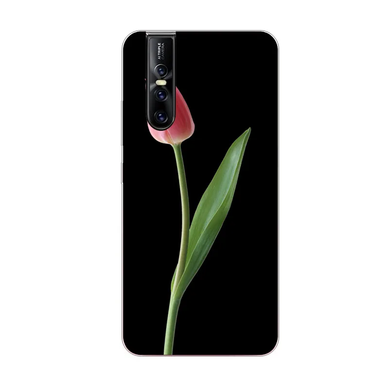 Чехол Vivo V15 PRO мягкий чехол из ТПУ с разноцветными лепестками для телефона |