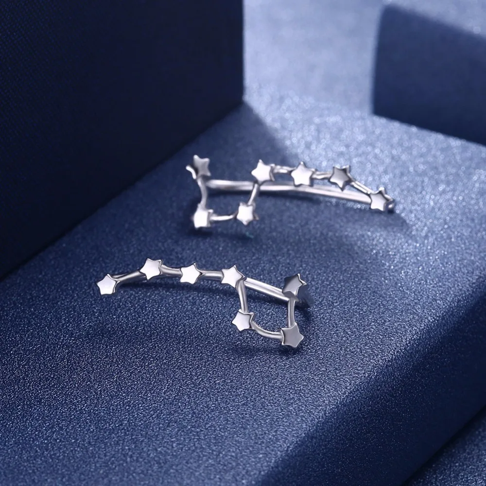 Серьги женские серебряные двухцветные простой классический дизайн 2019 |