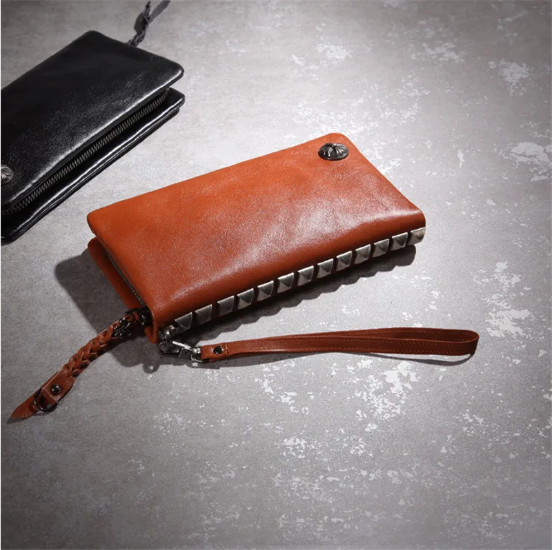 ALAVCHNV2017 татуировки ретро кожаный бумажник многоцелевые длинный участок первый