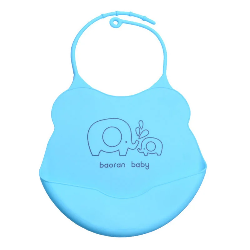 Водонепроницаемый силиконовый нагрудник легко стирает удобные мягкие детские