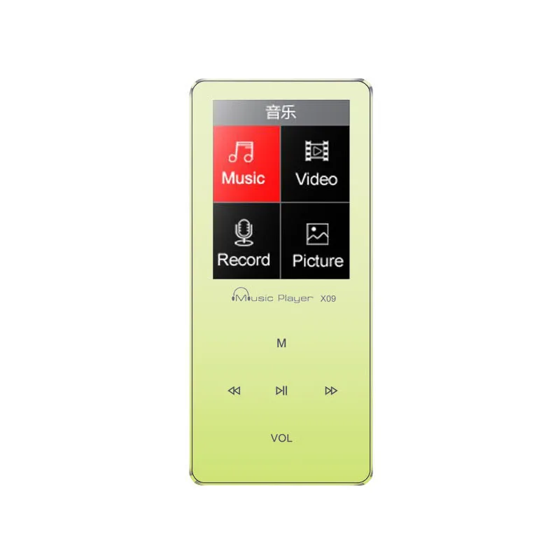 Алюминий сплав MP4 плеер 16 ГБ с Встроенный динамик hifi Динамик fm IQQ X09 mp 4 музыка mp4 8
