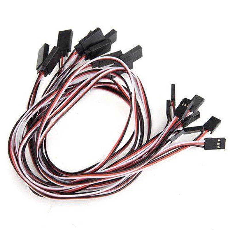 10 шт. 150/300/500 мм RC Servo Удлинительный Шнур кабель провод для подключения к RC для автомобиля, самолета и вертолетный приемник соединение - Цвет: 500MM