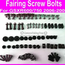 New motorcycle part screw bolts kit for Suzuki GSXR600 750 2006 2007 black fairing dag screws gsxr600 750 06 07 coupling bolt se