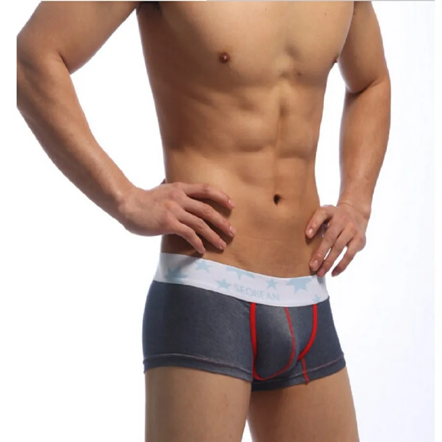 4 шт./партия новый стиль Брендовые мужские боксеры нижнее белье хлопковые базовые