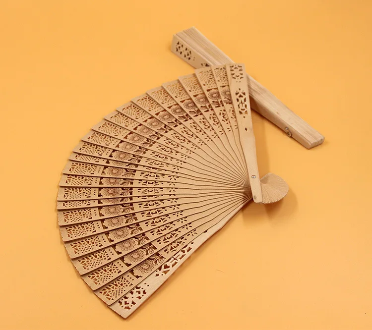 20cm Fragrant Home Decoration Crafts Bamboo Wooden Fan Summer Art Folding Carved Hand New Hot | Дом и сад