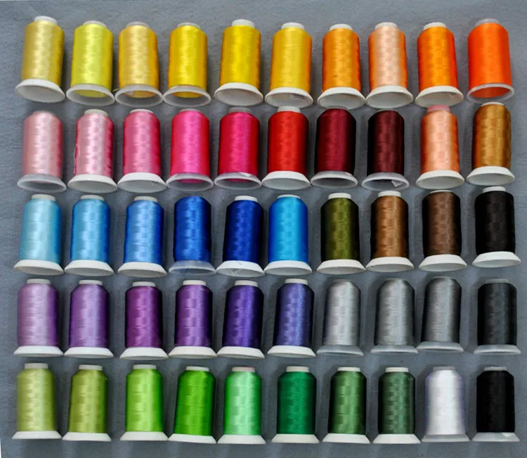 

120D/2 5PCS/lot Multicolor Polyester Computer Sewing Embroidery Cross Stitch Silk Threads Embroidery Line 2700M/pcs