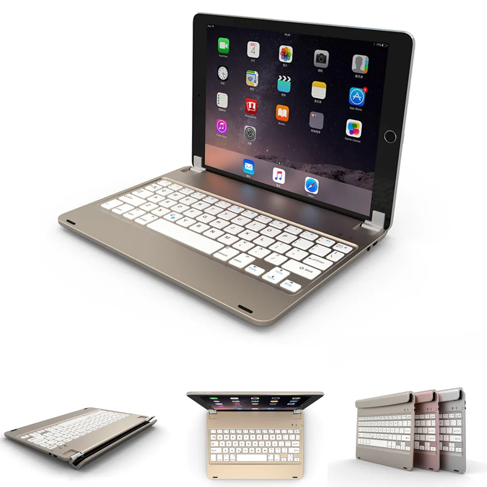 Ультратонкая подставка из алюминиевого сплава с клавиатурой Bluetooth 3 0 для iPad Air 1 2