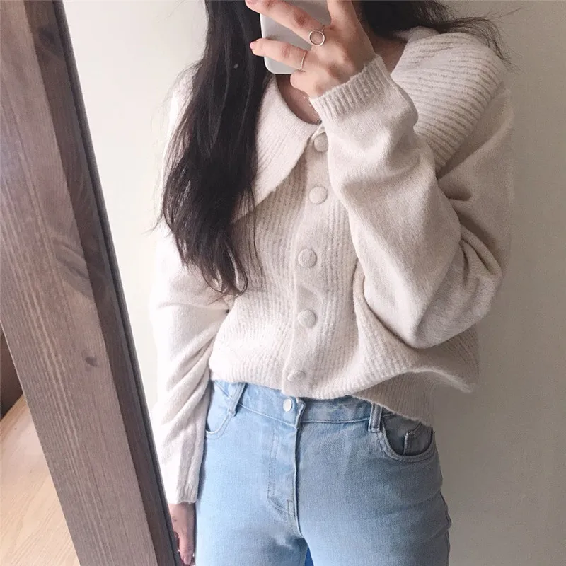 RUGOD Fashion Vintage Women Sweaters O-Neck Knitted Solid Casual Women Cardigans Spring Women Tops pull femme hiver