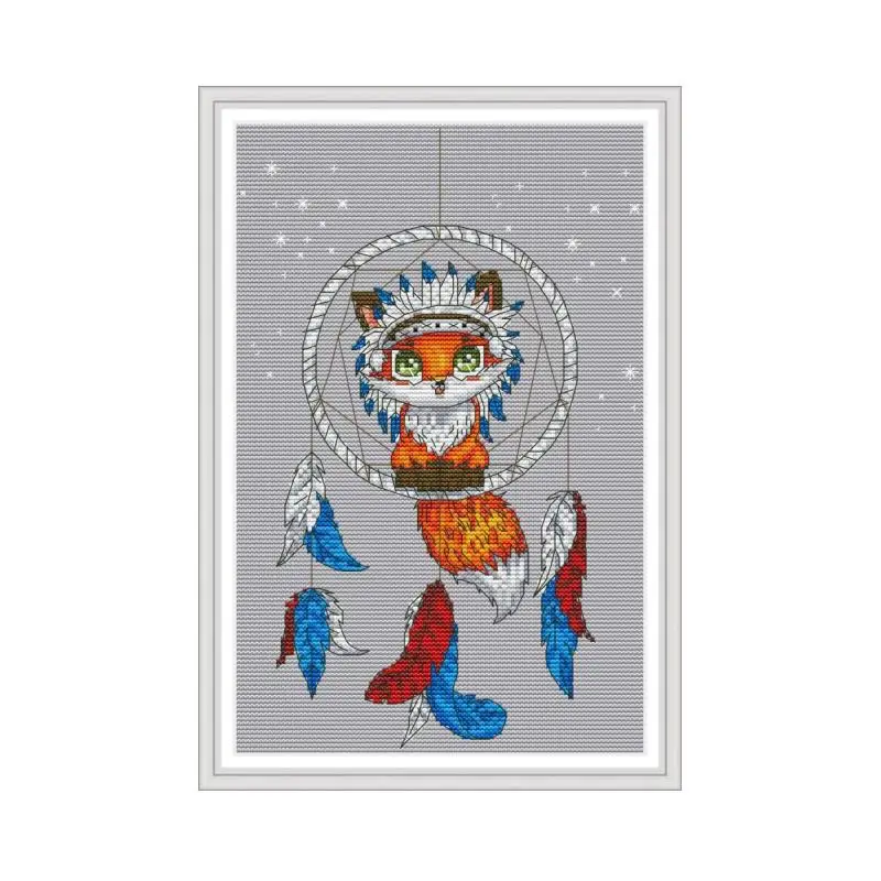 

Joy Sunday Little Fox Cross Stitch Pattern 11ct Printed On Canvas DMC Embroidery Floss 14ct Counted Aida Cross Stitch Needlework