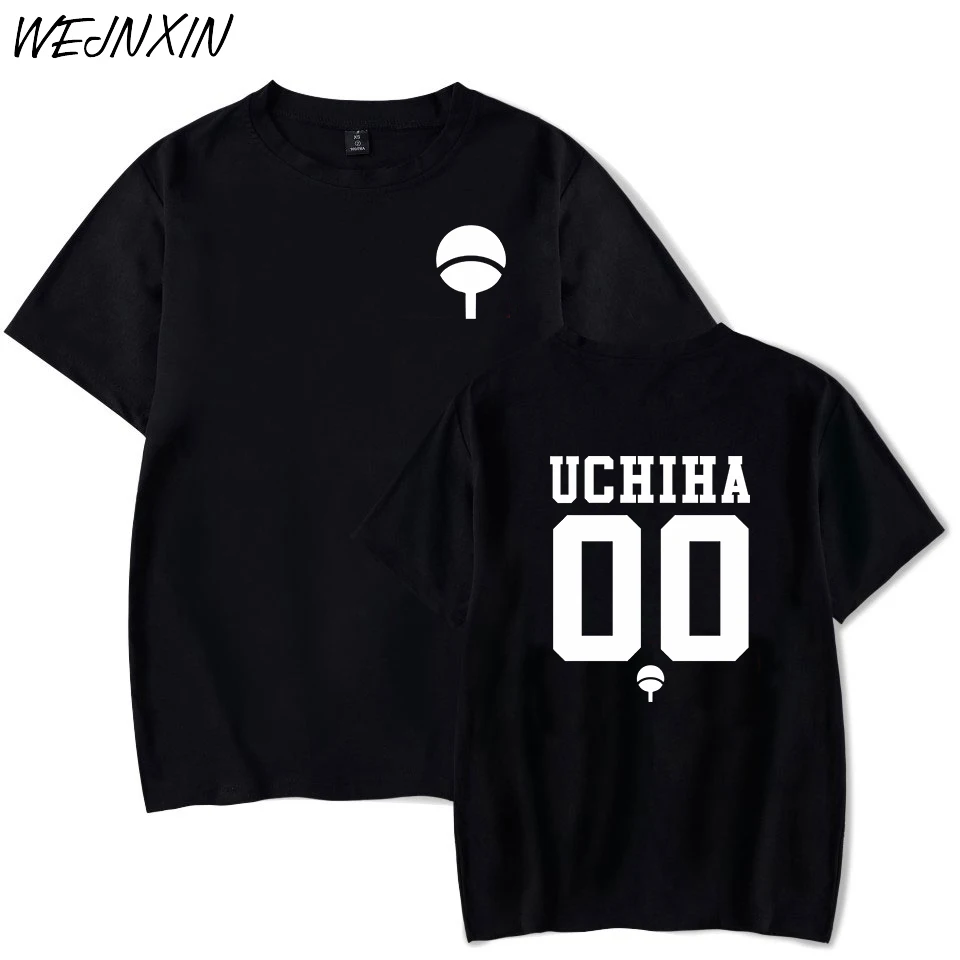 Летняя новая брендовая футболка Uchiha Uzumaki Hatake Clan с принтом логотипа и коротким