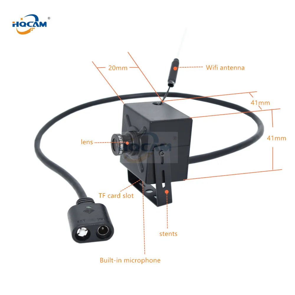 HQCAM CamHi IMX323 Низкая освещенность 1080P аудио мини wifi IP камера для помещений беспроводная камера видеонаблюдения CCTV безопасности Onvif TF слот для карты