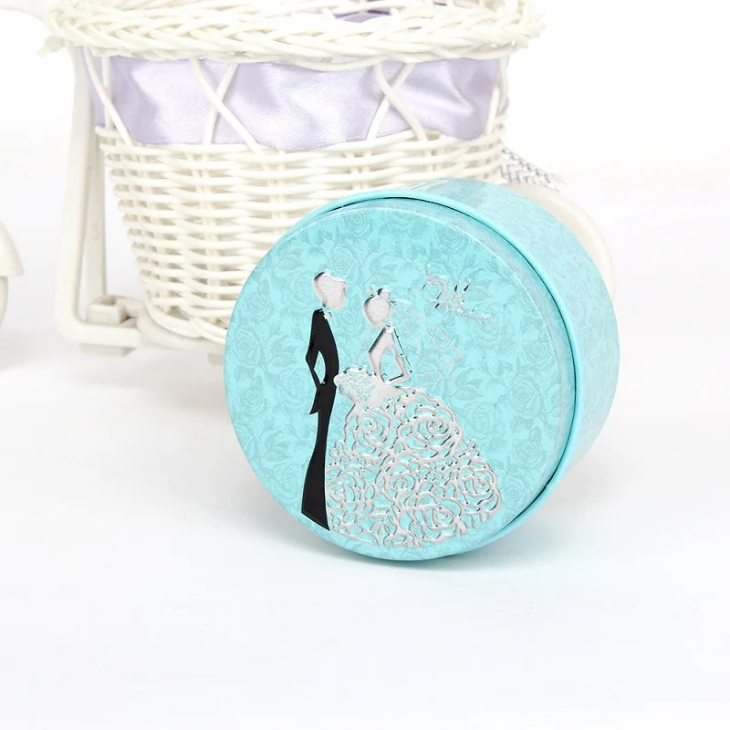 200 шт. круглая металлическая жестяная коробка для конфет невесты жениха