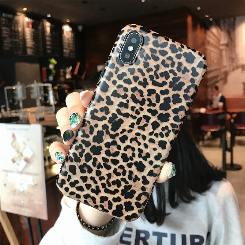 Модный леопардовый чехол для iPhone X XS Max XR 7 8 6 S Plus Ультратонкий Мягкий силиконовый