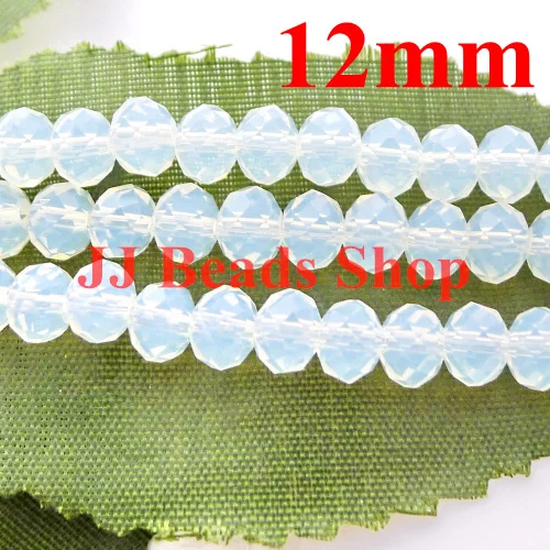 

12.2USD/216pcs 12mm AAA top quality crystal glass 5040 rondelle beads white opal colour 216pcs/lot free shipping R0120455