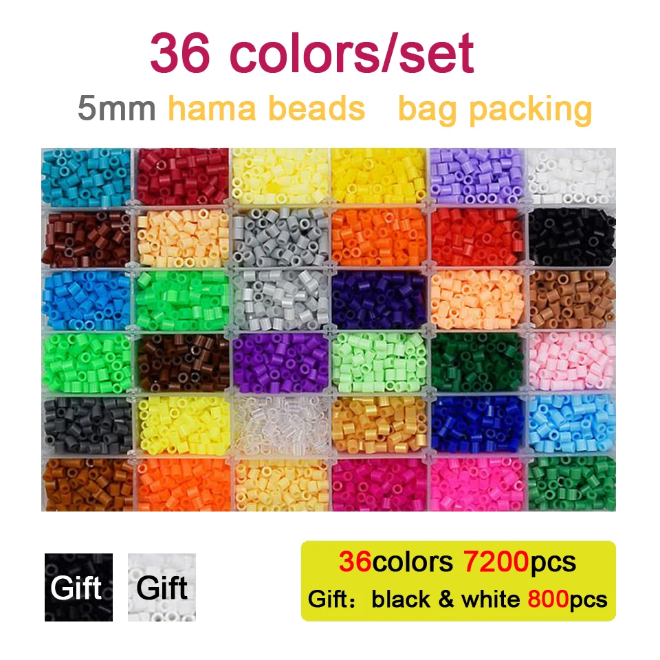 Кукольные бусины hama 5 мм пазл 36 цветов 8000 шт./компл. Perler 3D пазлы развивающие