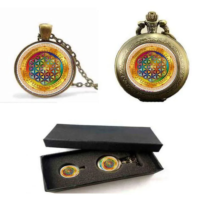 

1pcs/lot 2017 New High Quaity steel Chain Flower Of Life Pendant & Necklace For Women Men